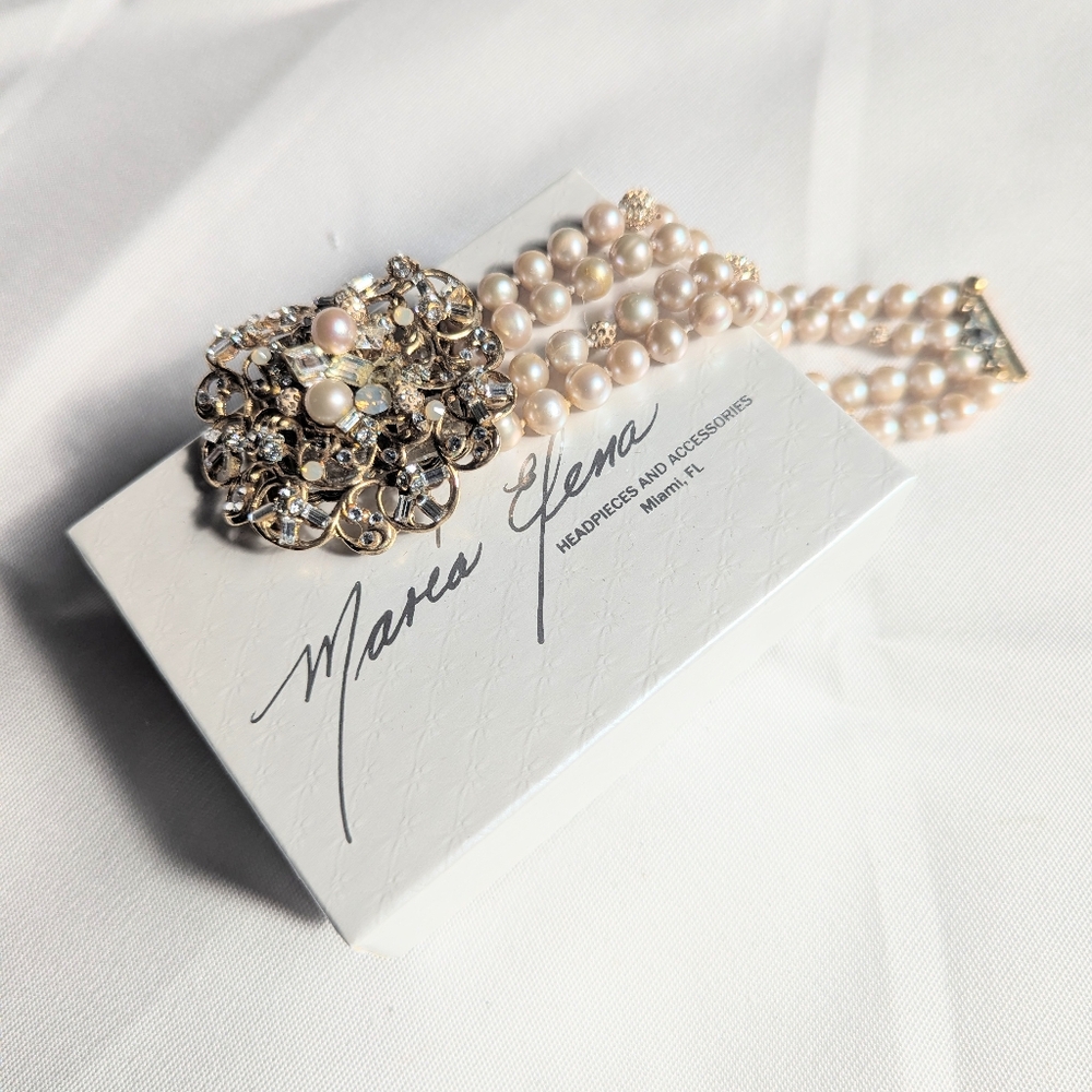 Gold and Pearl Bracelet